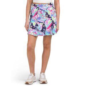 G LIFESTYLE Navy Godet Pleated Skort